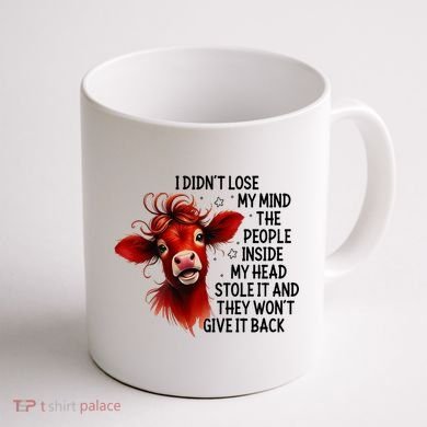 Cow I DidnT Lose My Mind The People Inside My Head Stole It Coffee Mug back