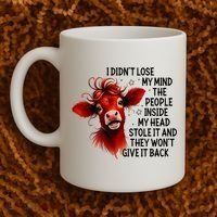Cow I DidnT Lose My Mind The People Inside My Head Stole It Coffee Mug thumb 2
