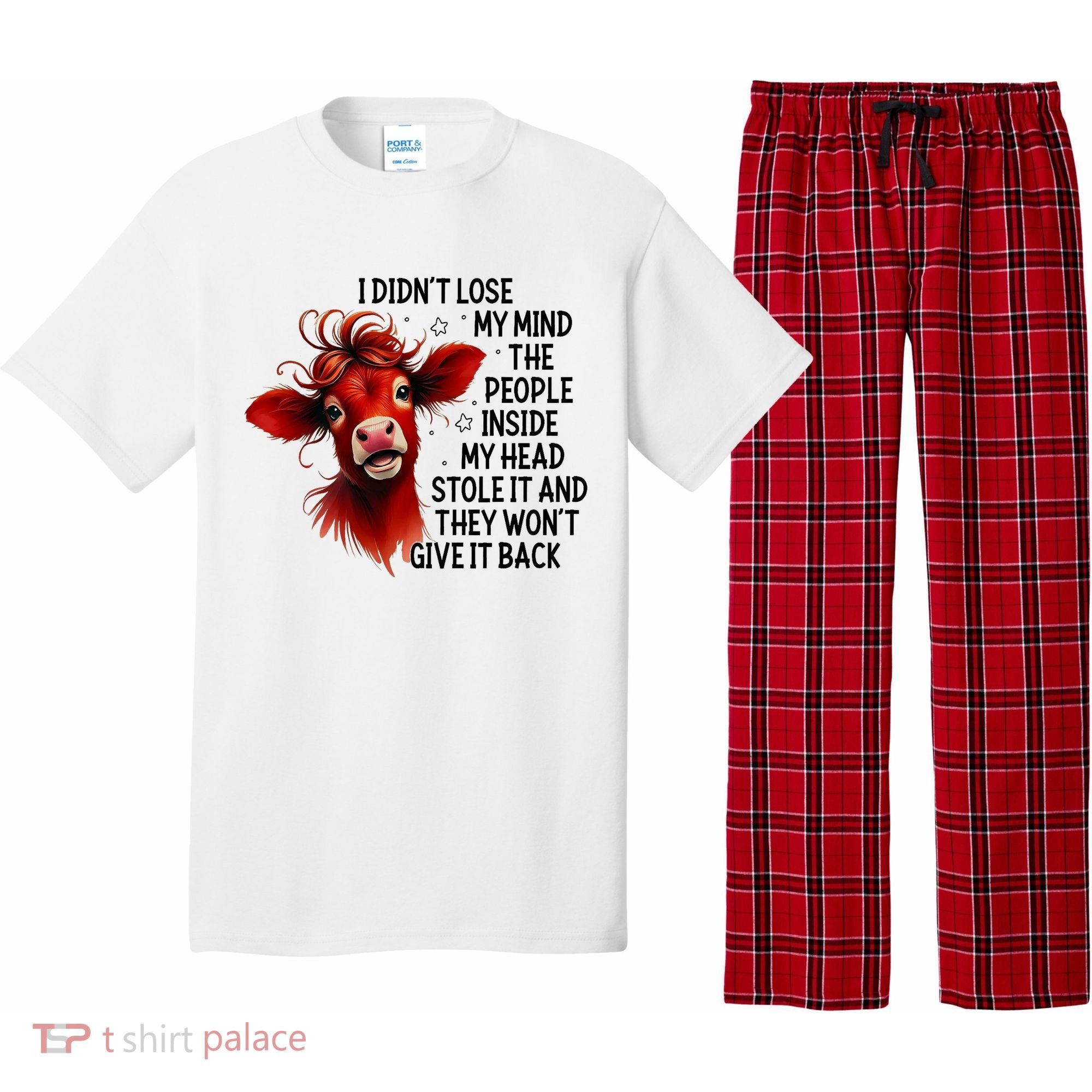 Cow I DidnT Lose My Mind The People Inside My Head Stole It Pajama Set