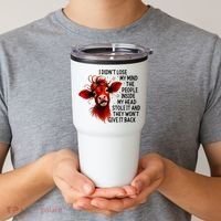 Cow I DidnT Lose My Mind The People Inside My Head Stole It Tumbler thumb 2