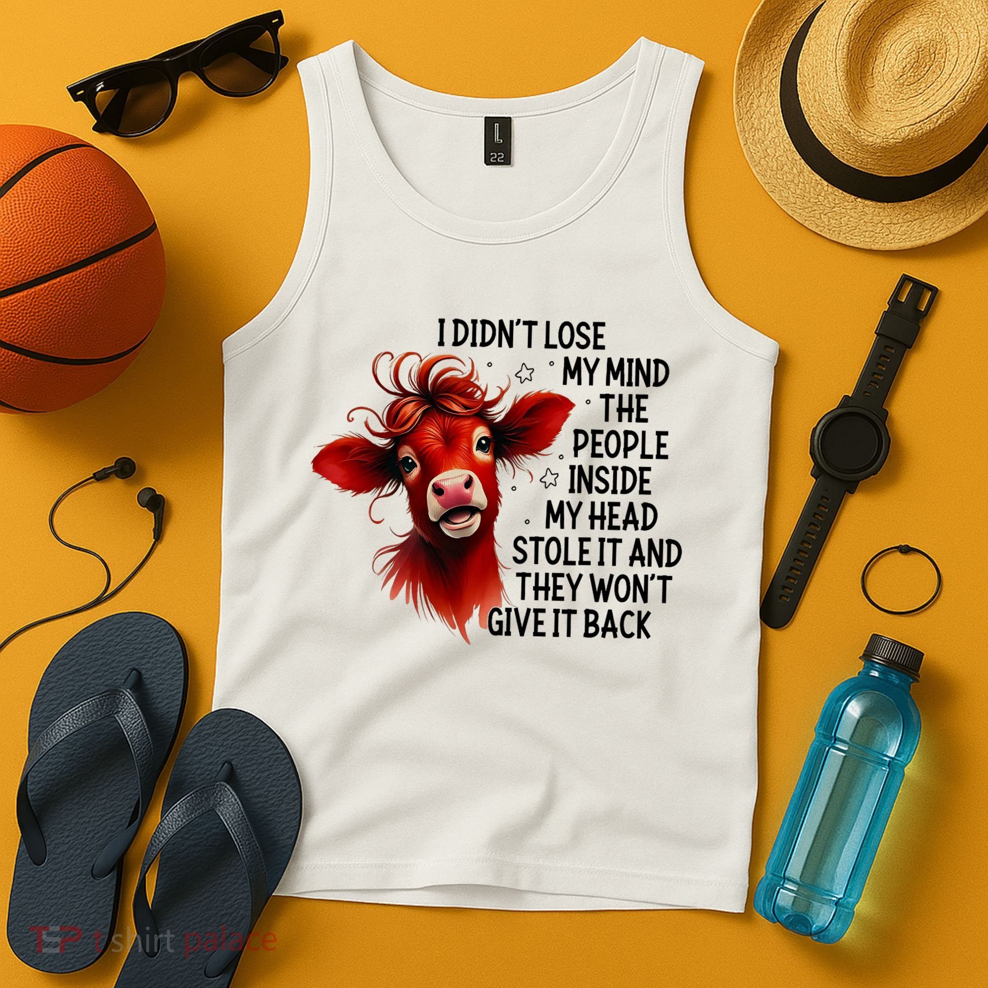 Cow I DidnT Lose My Mind The People Inside My Head Stole It Tank Top