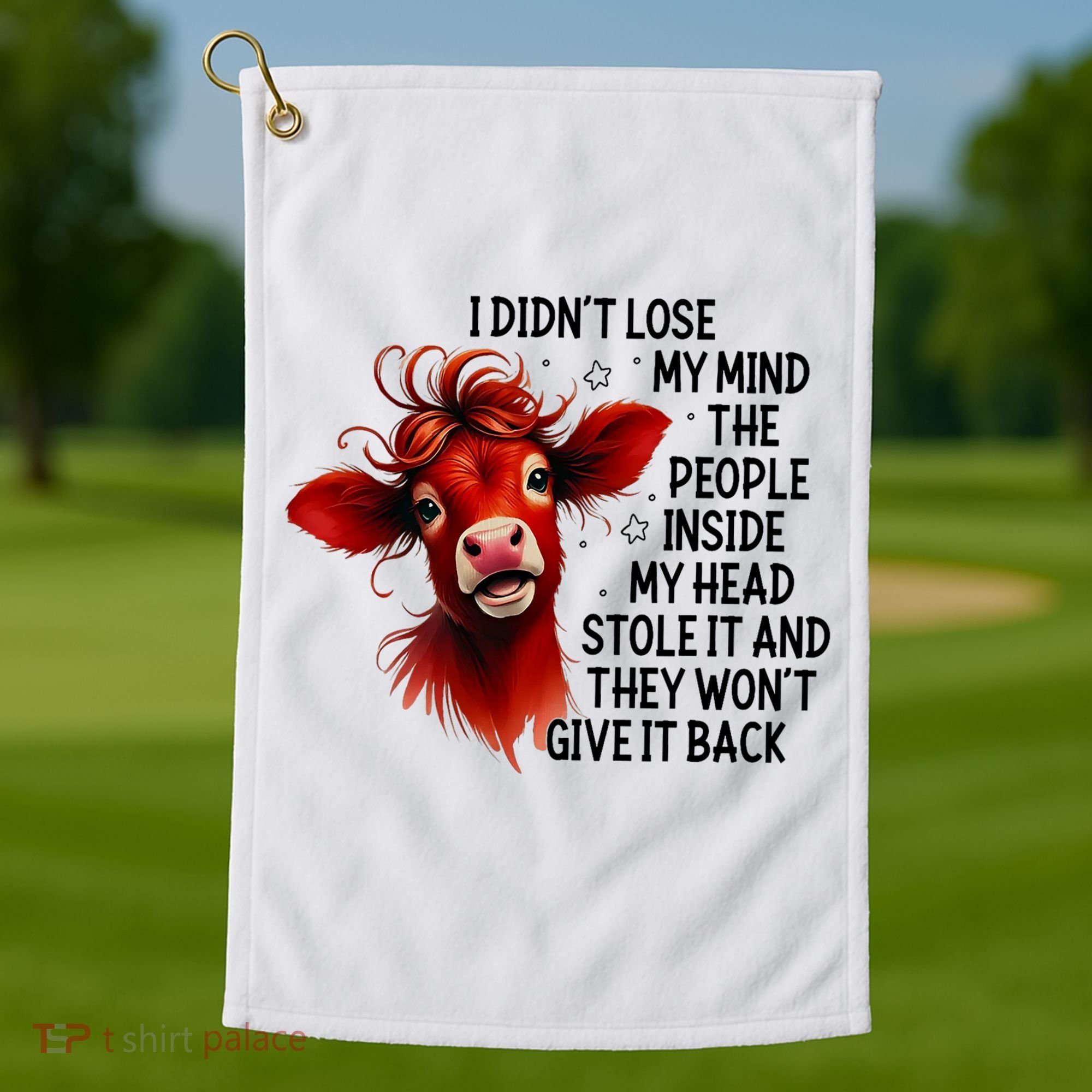 Cow I DidnT Lose My Mind The People Inside My Head Stole It Golf Towel