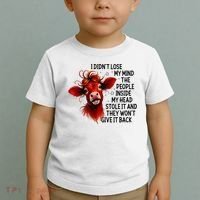Cow I DidnT Lose My Mind The People Inside My Head Stole It Toddler T-Shirt thumb 2