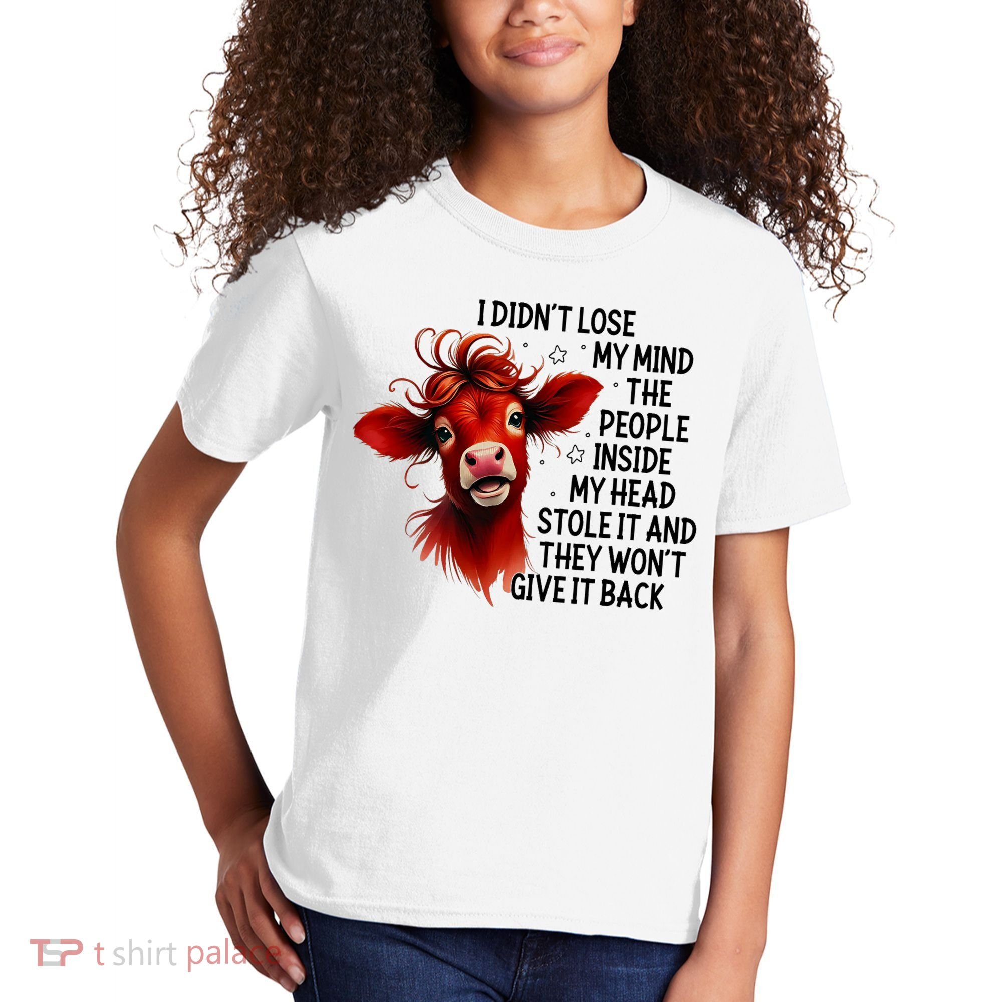 Cow I DidnT Lose My Mind The People Inside My Head Stole It Kids T-Shirt