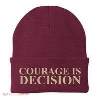 Courage Is Decision Beanie thumb 0