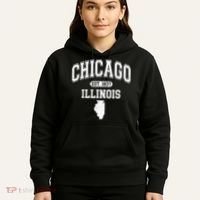 Chicago Illinois Est 1837 Varsity Hoodie thumb 5