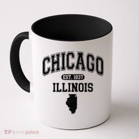Chicago Illinois Est 1837 Varsity Coffee Mug thumb 0