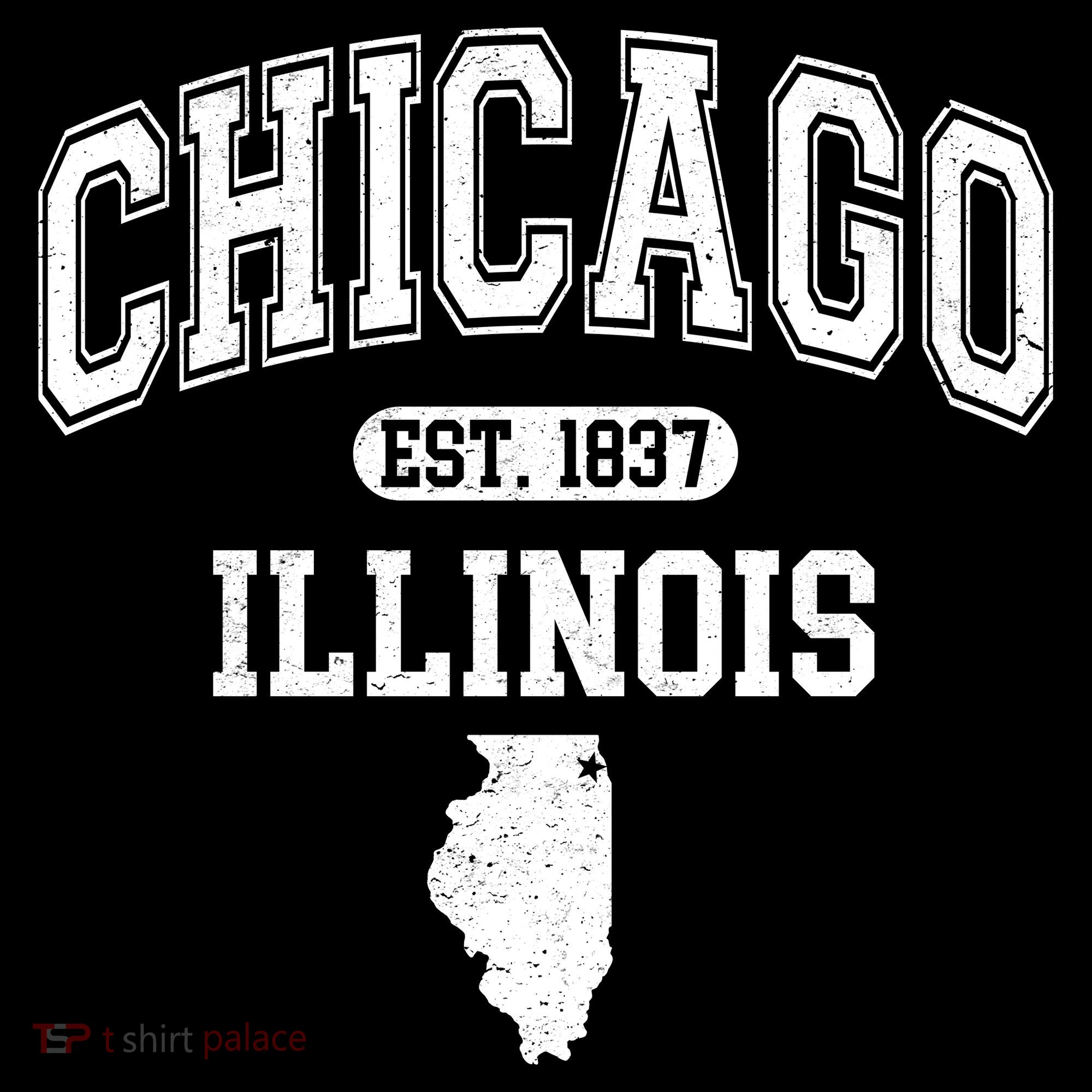 Chicago Illinois Est 1837 Varsity Women's Hoodie