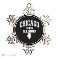 Chicago Illinois Est 1837 Varsity Ornament thumb 0