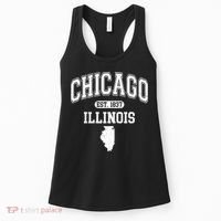 Chicago Illinois Est 1837 Varsity Women's Tank Top thumb 0
