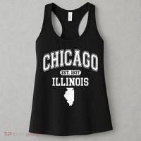 Chicago Illinois Est 1837 Varsity Women's Tank Top thumb 3