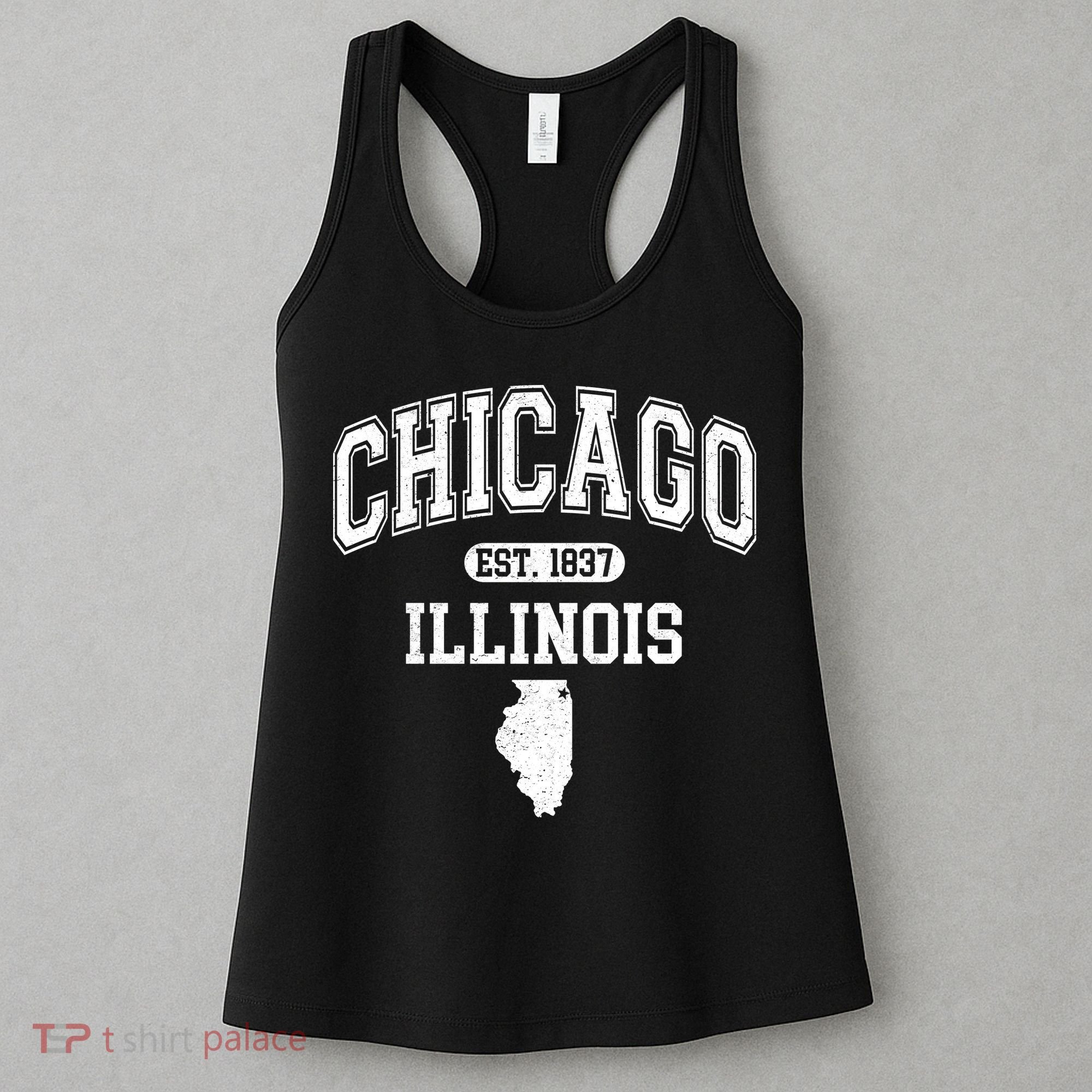 Chicago Illinois Est 1837 Varsity Women's Tank Top