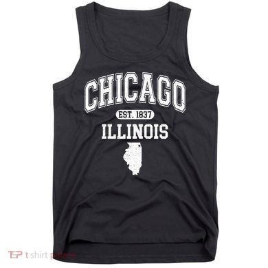 Chicago Illinois Est 1837 Varsity Tank Top