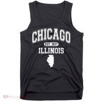 Chicago Illinois Est 1837 Varsity Tank Top thumb 0