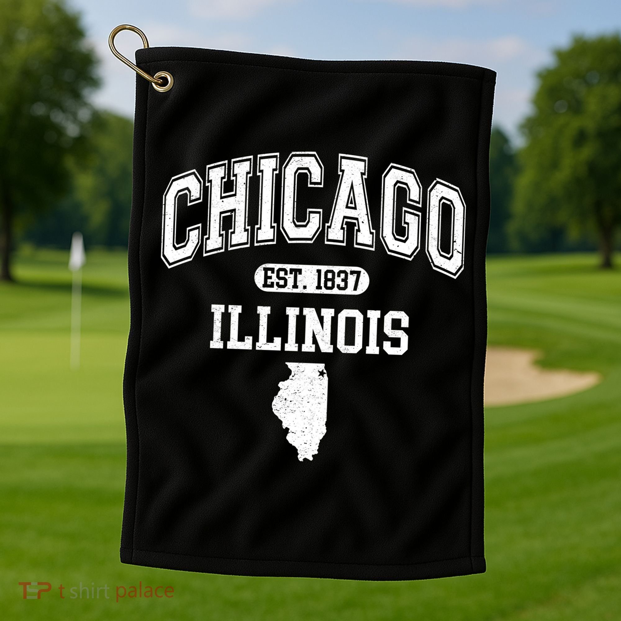 Chicago Illinois Est 1837 Varsity Golf Towel