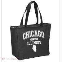 Chicago Illinois Est 1837 Varsity Tote Bag thumb 2