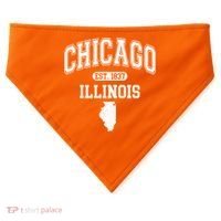 Chicago Illinois Est 1837 Varsity USA-Made Doggie Bandana thumb 0