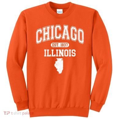Chicago Illinois Est 1837 Varsity Sweatshirt