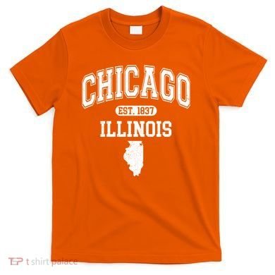 Chicago Illinois Est 1837 Varsity T-Shirt