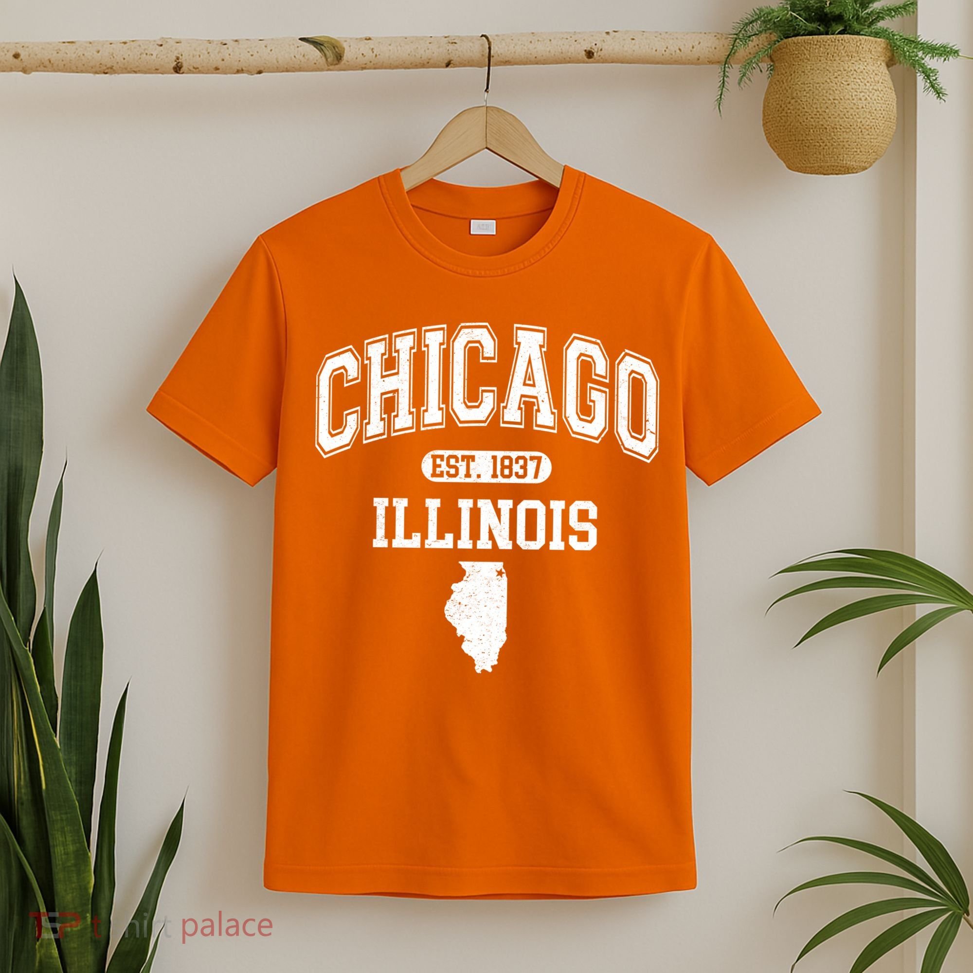 Chicago Illinois Est 1837 Varsity T-Shirt