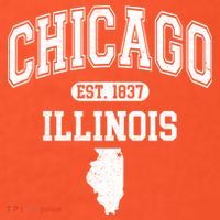Chicago Illinois Est 1837 Varsity Baby Bodysuit thumb 2