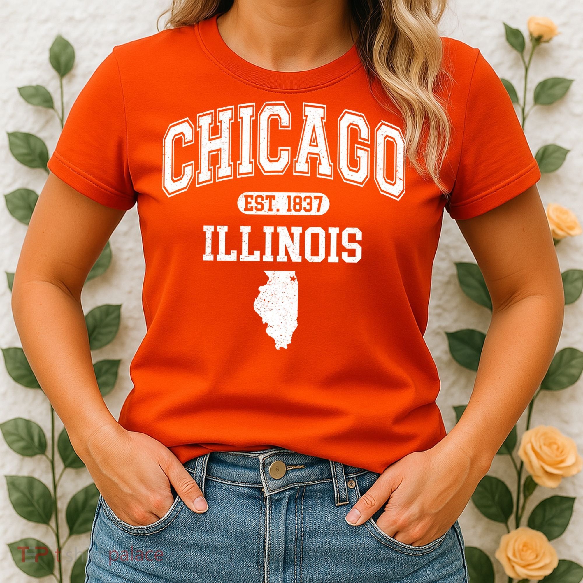 Chicago Illinois Est 1837 Varsity Women's T-Shirt