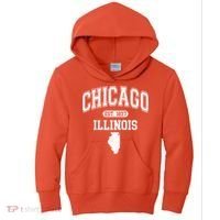 Chicago Illinois Est 1837 Varsity Kids Hoodie thumb 0