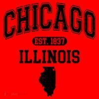 Chicago Illinois Est 1837 Varsity Santa Hat thumb 1