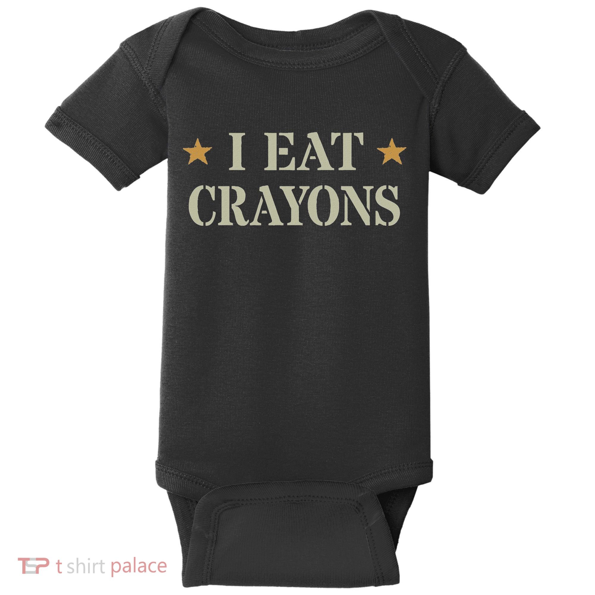 Cute I Eat Crayons Proud Eater Officer Squad Military Corp Baby Bodysuit