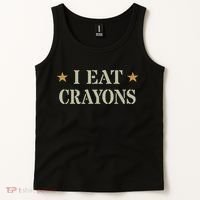 Cute I Eat Crayons Proud Eater Officer Squad Military Corp Tank Top thumb 2