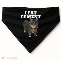 Cat I Eat Cement USA-Made Doggie Bandana thumb 0