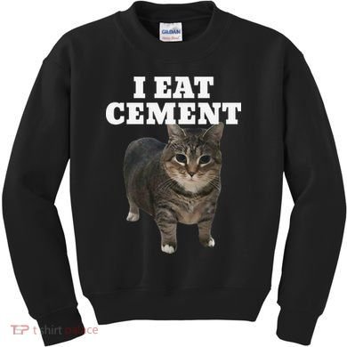 Cat I Eat Cement Kids Sweatshirt