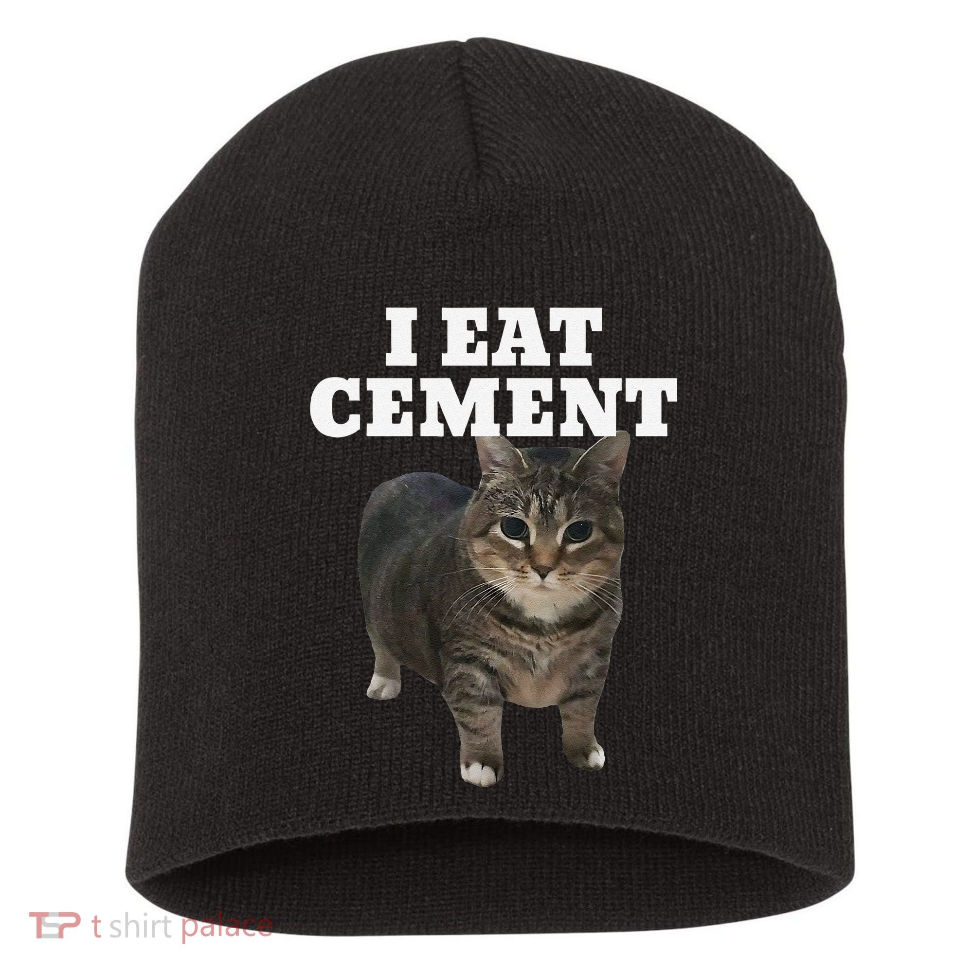 Cat I Eat Cement Short Acrylic Beanie
