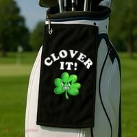 Clover It Funny St Patricks Day Golf Towel thumb 2