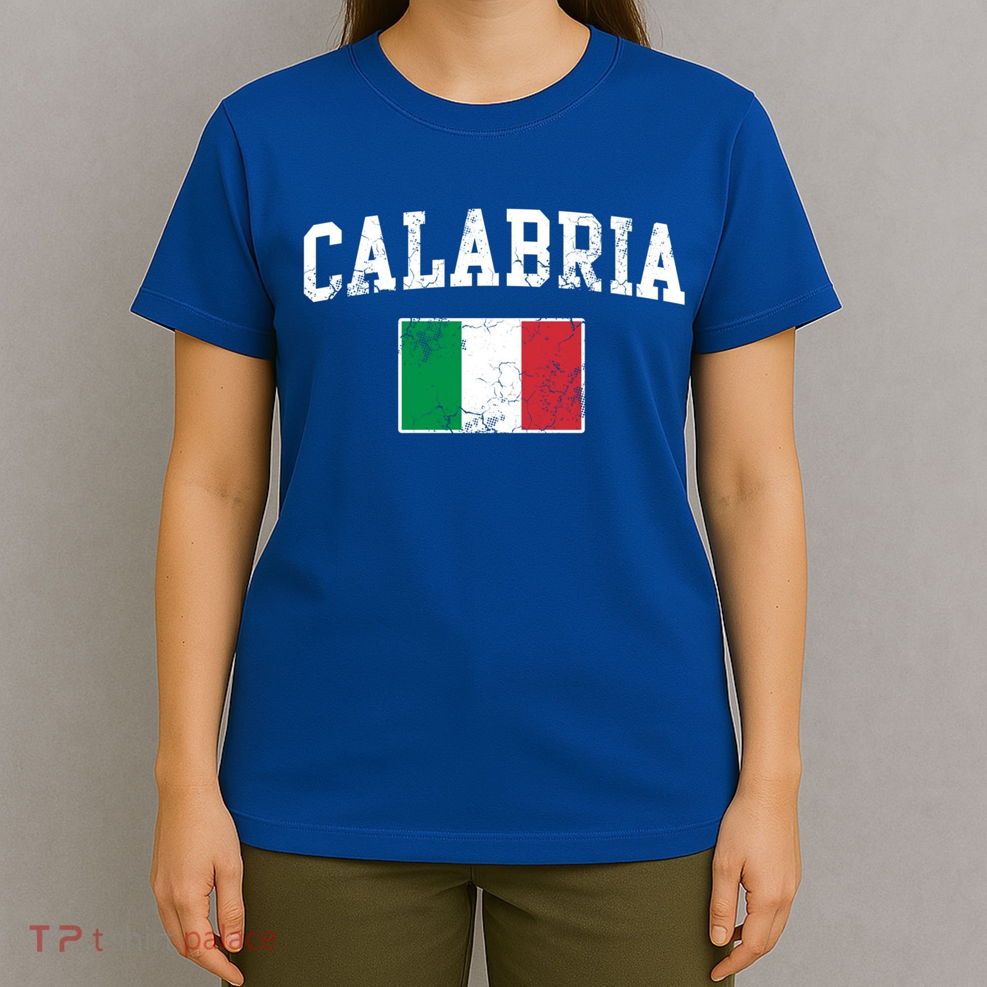 Calabria Italy Flag Italia Italian Vintage Distressed Gift T-Shirt
