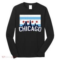Chicago Illinois Flag City Skyline Chi Town Pride City Flag Long Sleeve Shirt thumb 0