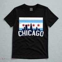 Chicago Illinois Flag City Skyline Chi Town Pride City Flag T-Shirt thumb 5