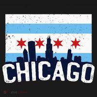 Chicago Illinois Flag City Skyline Chi Town Pride City Flag Women's Hoodie thumb 2