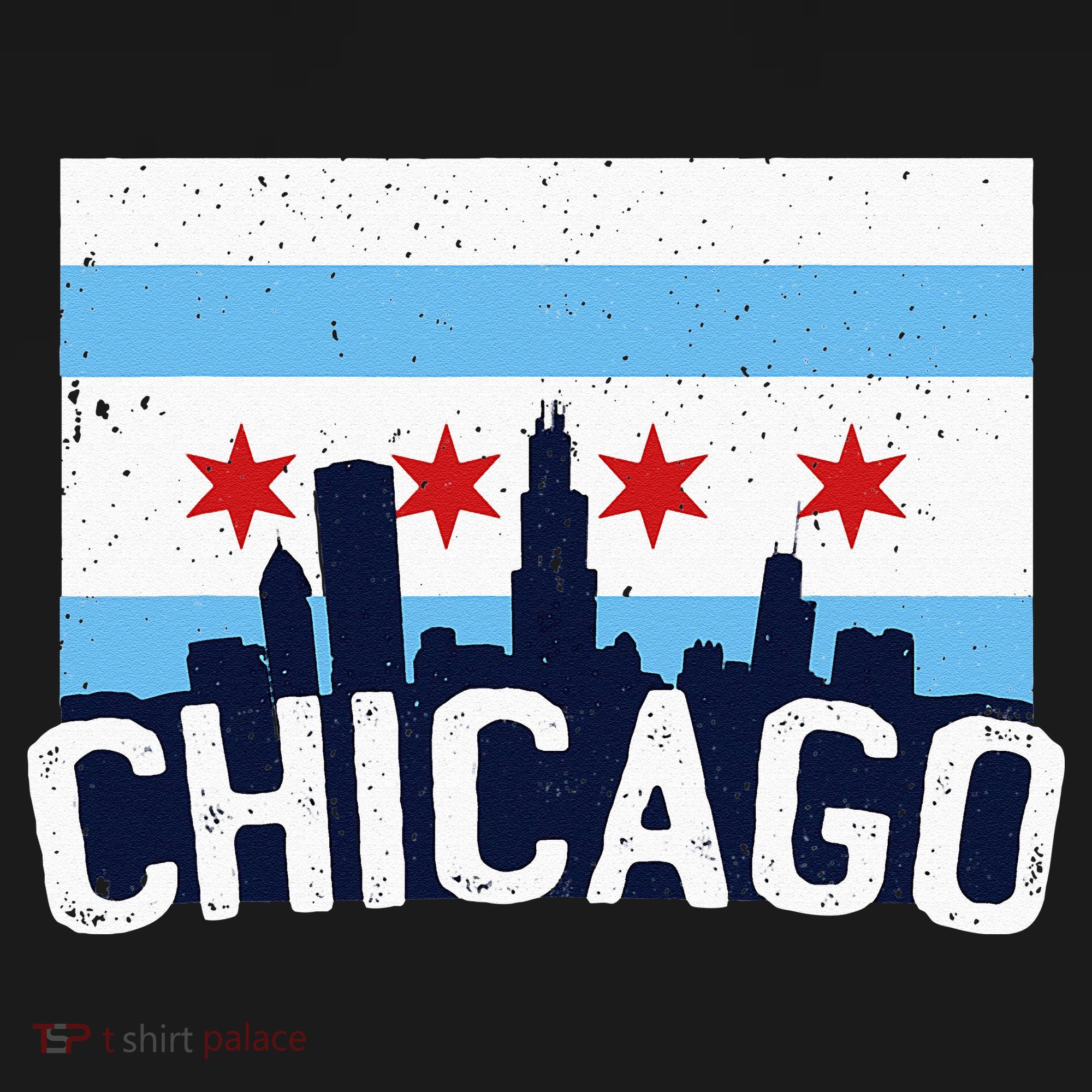 Chicago Illinois Flag City Skyline Chi Town Pride City Flag Mousepad