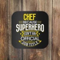Chef Idea Funny Superhero Job Chef Coaster thumb 0