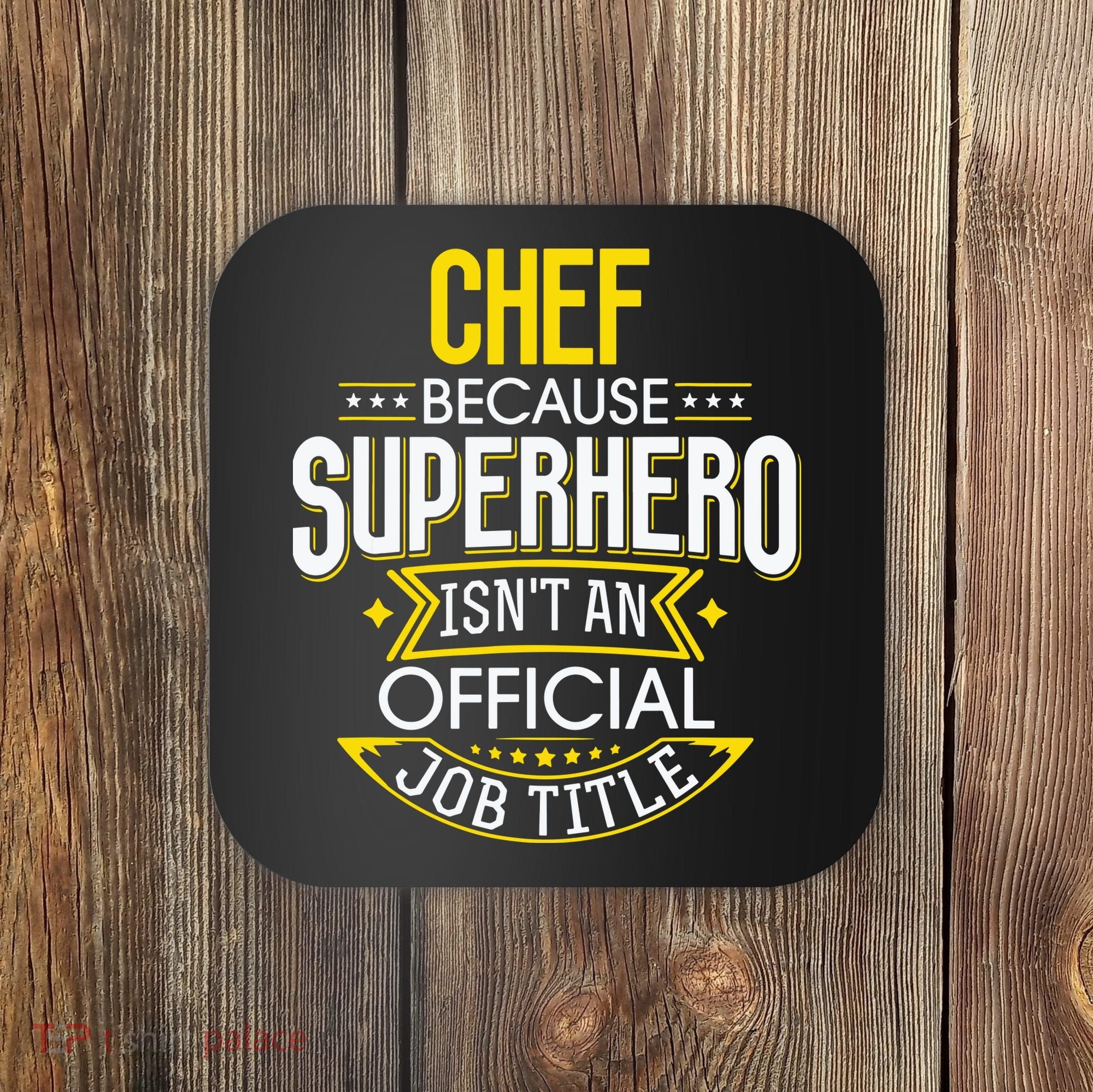 Chef Idea Funny Superhero Job Chef Coaster