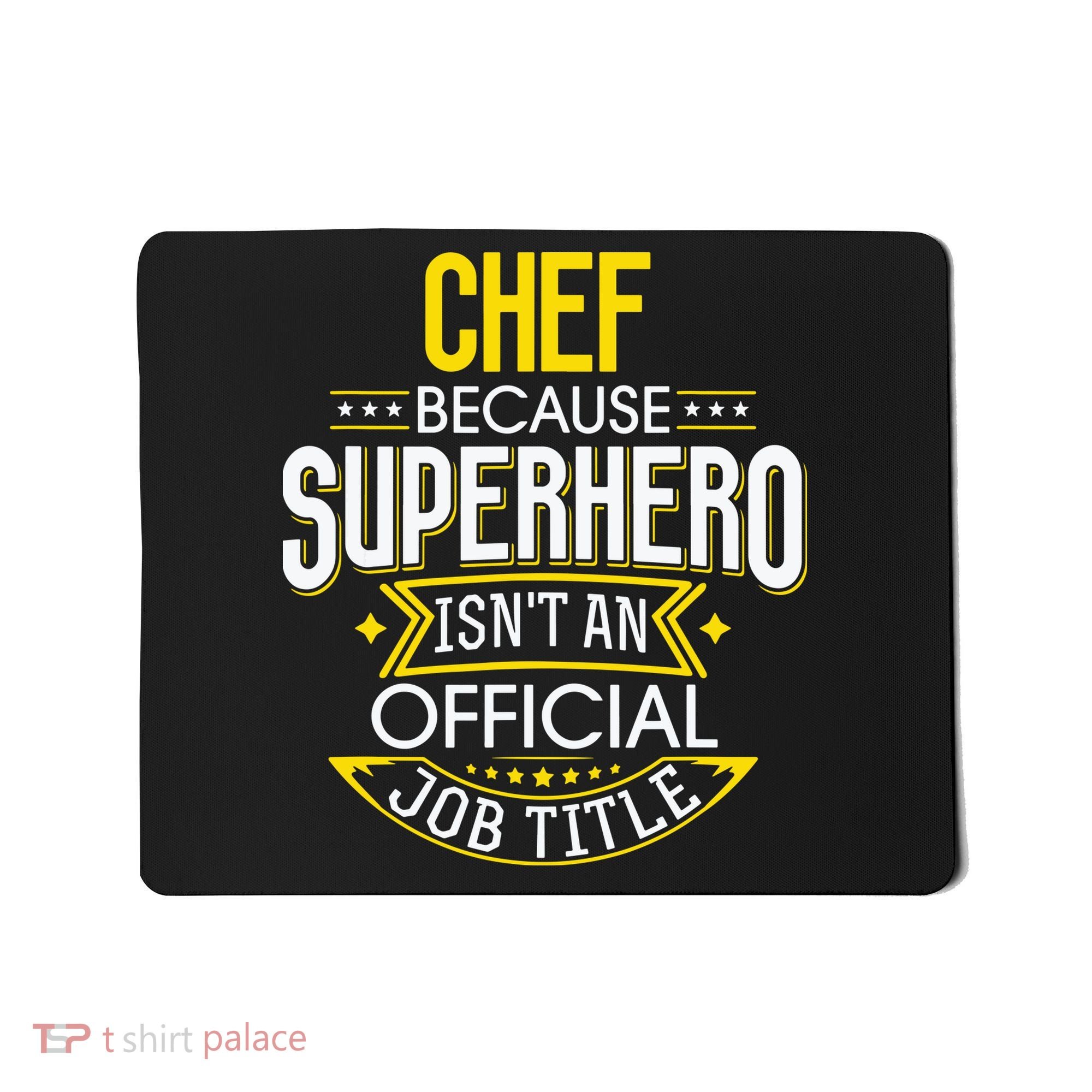 Chef Idea Funny Superhero Job Chef Mousepad