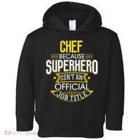 Chef Idea Funny Superhero Job Chef Toddler Hoodie thumb 0