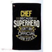 Chef Idea Funny Superhero Job Chef Golf Towel thumb 0