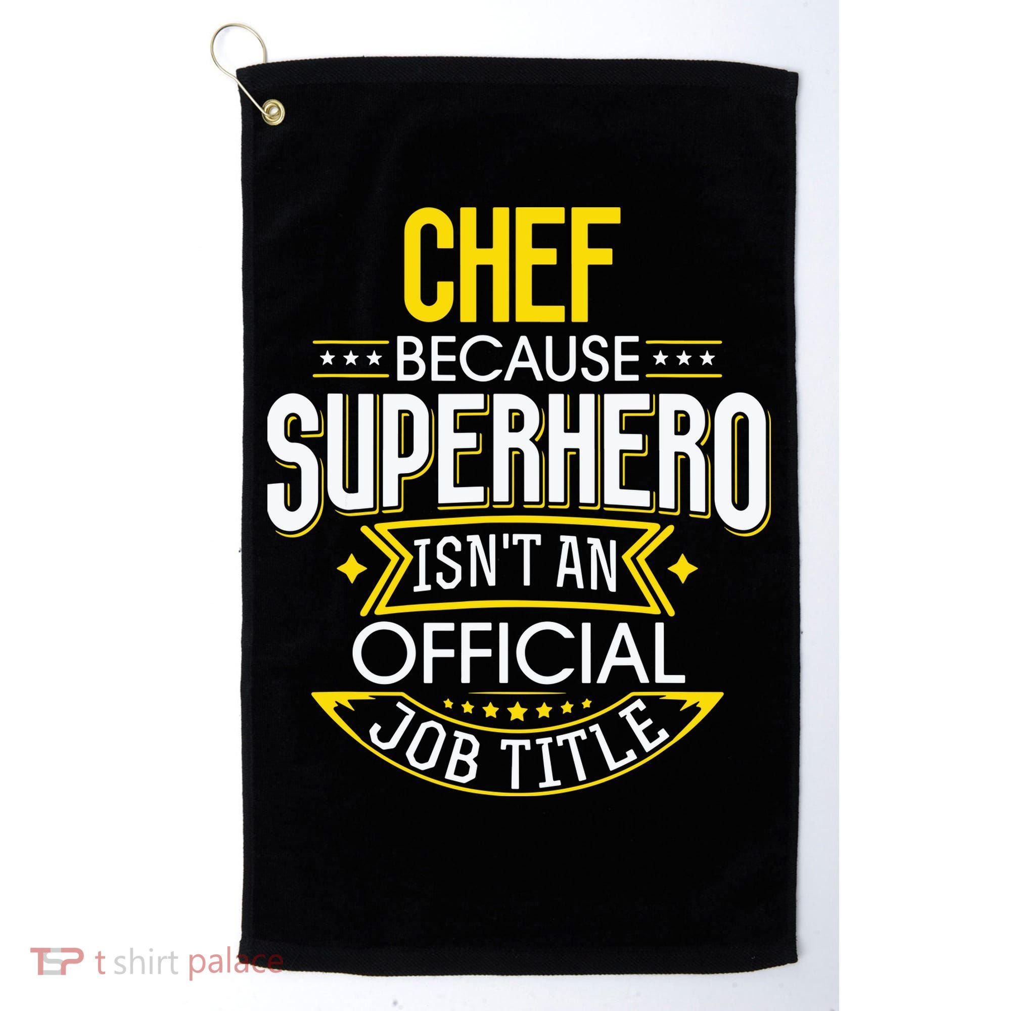 Chef Idea Funny Superhero Job Chef Golf Towel