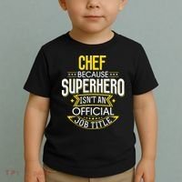 Chef Idea Funny Superhero Job Chef Toddler T-Shirt thumb 2