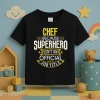 Chef Idea Funny Superhero Job Chef Toddler T-Shirt thumb 3