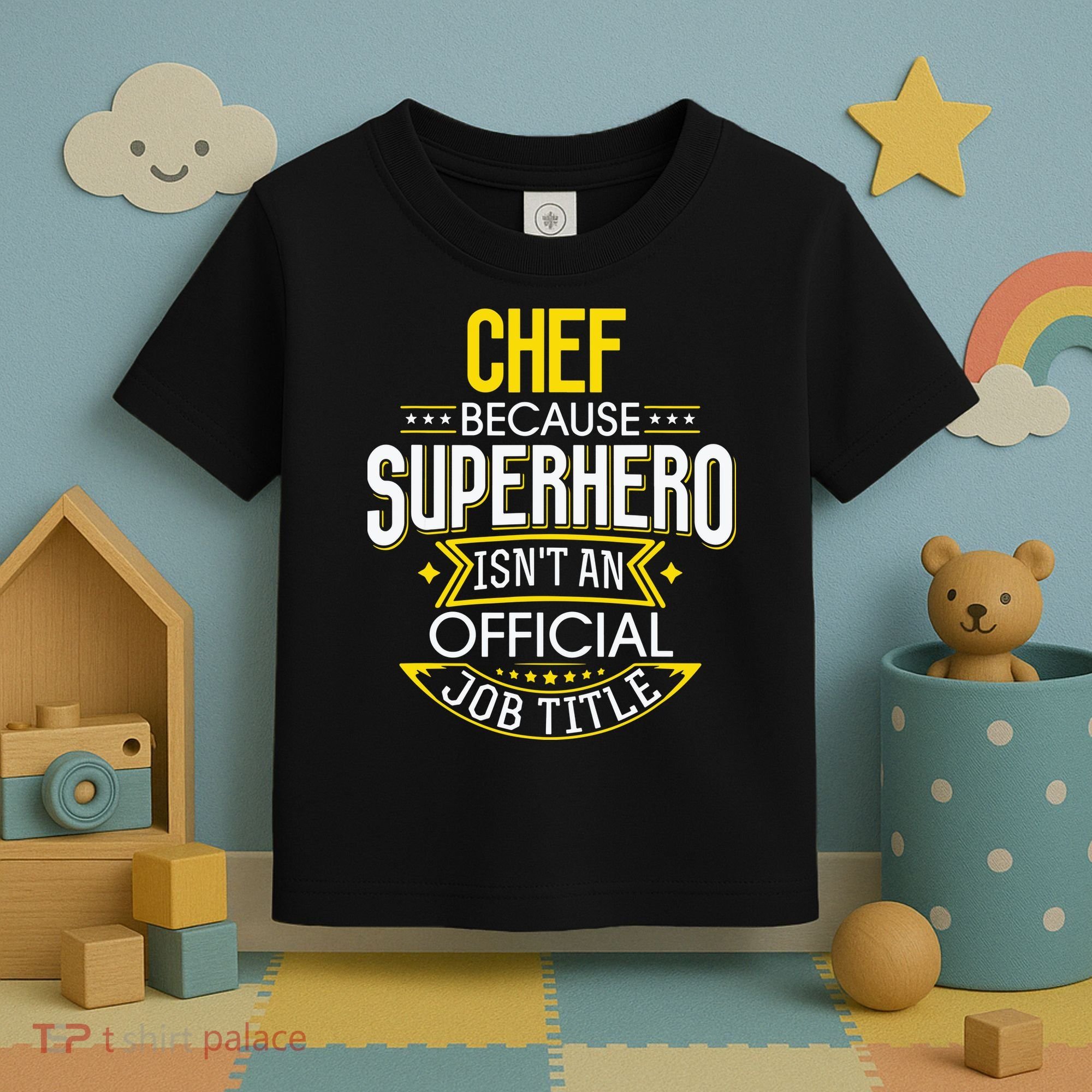 Chef Idea Funny Superhero Job Chef Toddler T-Shirt