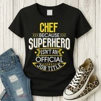 Chef Idea Funny Superhero Job Chef Women's T-Shirt thumb 3
