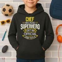 Chef Idea Funny Superhero Job Chef Kids Hoodie thumb 2